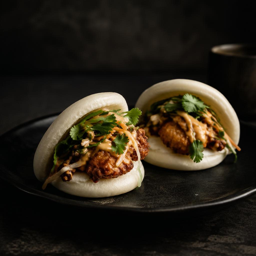 Bao Buns mit knuspriger Füllung
