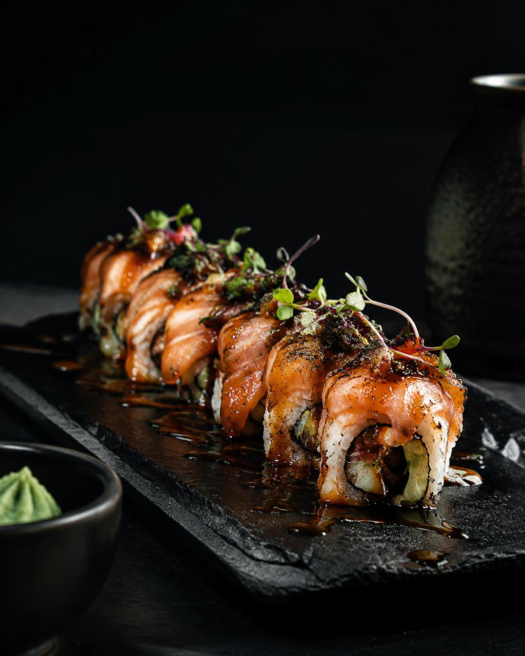Signature Roll mit flambiertem Lachs